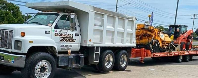 Crossroads Paving companies in CT trucks