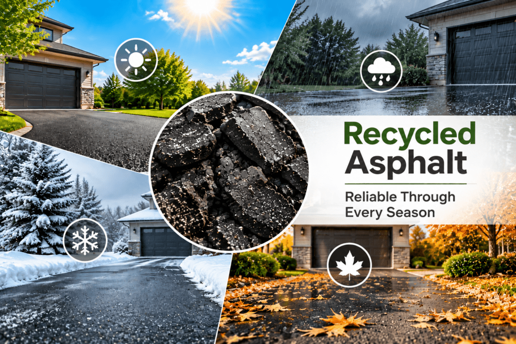 Durable recycled asphalt driveway