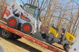 Paving New Britain CT trucks